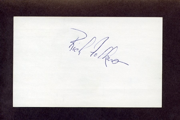 RICH FOLKERS SIGNED 3x5 Index Card Mets St. Louis Cardinals Padres