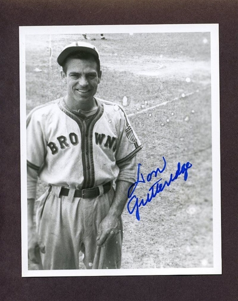 DON GUTTERIDGE 1944 St. Louis Browns SIGNED Photo (d.2008)