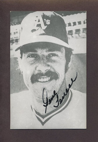 GENE TENACE 1969-76 Oakland Athletics SIGNED Real Photo Postcard RPPC 