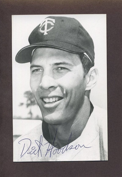 DICK WOODSON 1969-74 Minnesota Twins SIGNED Real Photo Postcard RPPC 