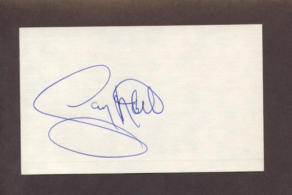 GARY MATTHEWS SR SIGNED 3x5 Index Card Giants Atlanta Braves Phillies Cubs