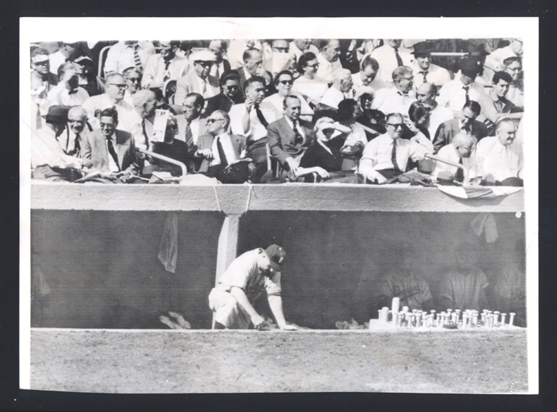1955 Brooklyn Dodgers WALTER ALSTON World Series Defeat Vintage News Wire Photo