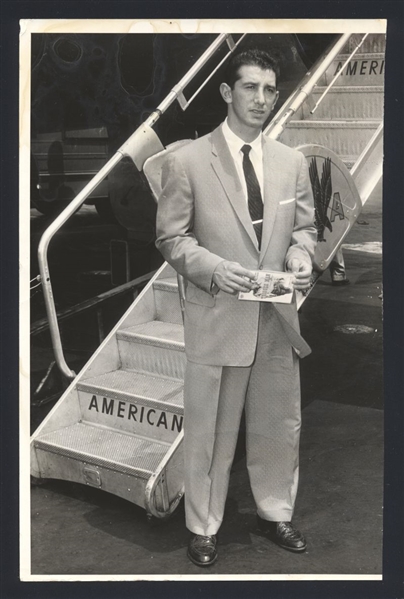 1950s New York Yankees BILLY MARTIN Flies American Airlines Original Photo