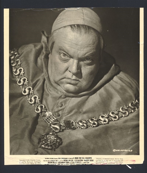 1967 ORSON WELLES In A MAN FOR ALL SEASONS Vintage Original Photo CITIZEN KANE