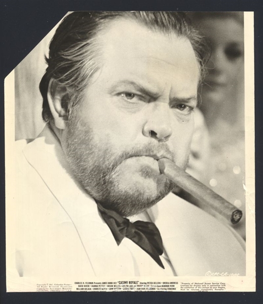 1967 ORSON WELLES In CASINO ROYALE Vintage Original Photo WAR OF THE WORLDS