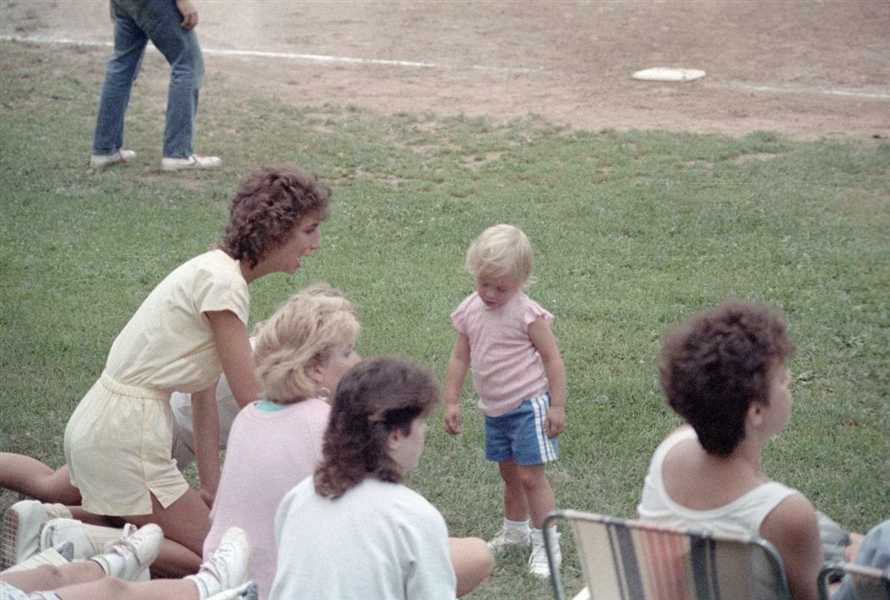 Lot of (6) 1980s SOFTBALL GAME @ PARK KIDS & FAMILIES Original 35mm Negatives bn