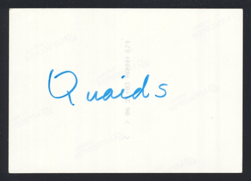 1980s DENNIS QUAID & RANDY QUAID Live Candid Snapshot Vintage Original Photo nb