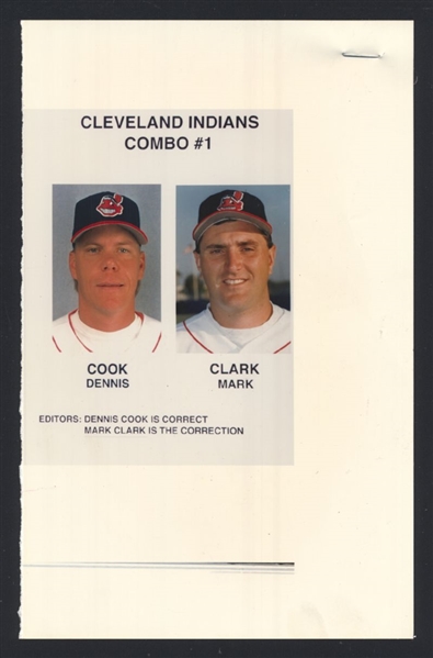 Lot of (5) 1990s Cleveland Indians Team Issue Photos DAVE WINFIELD, JACK MORRIS
