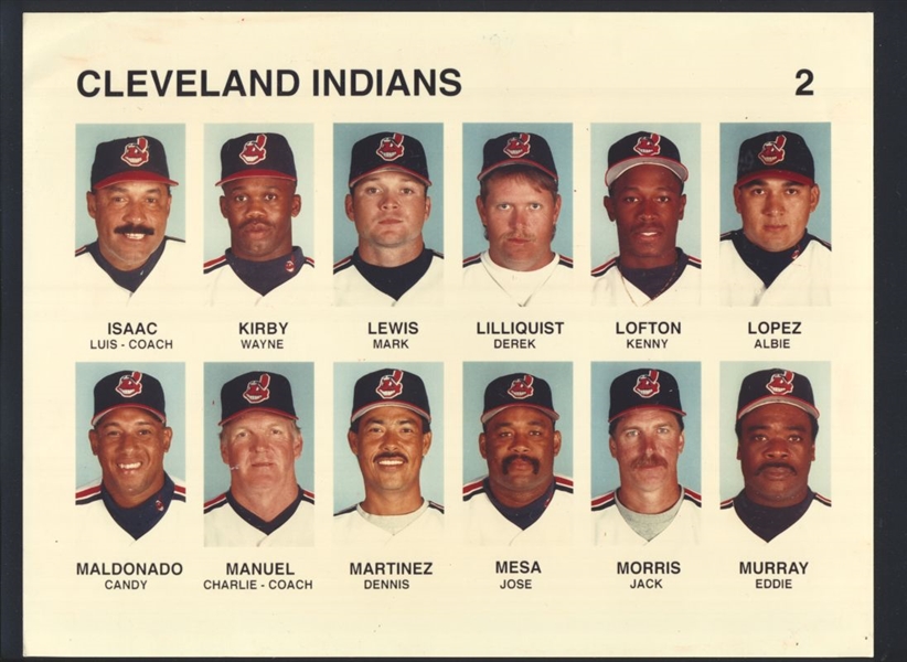 Lot of (5) 1990s Cleveland Indians Team Issue Photos DAVE WINFIELD, JACK MORRIS