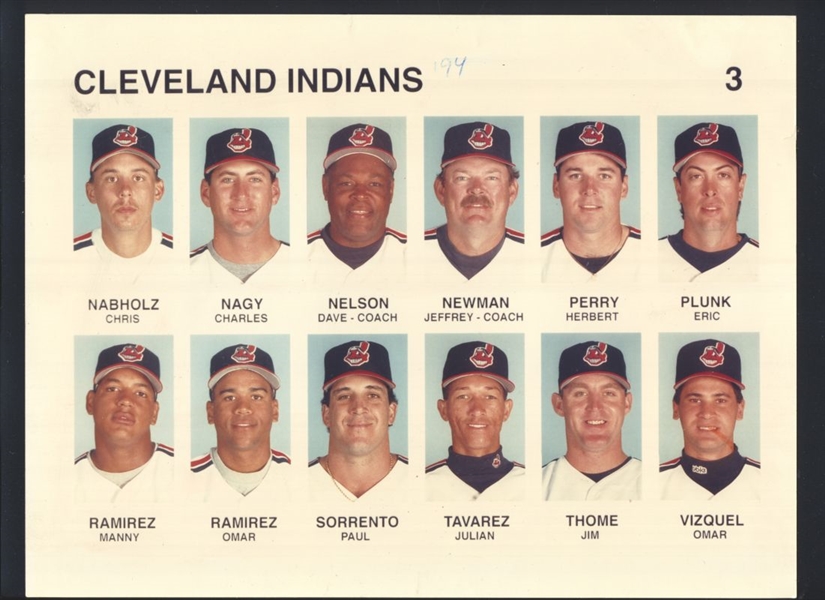 Lot of (5) 1990s Cleveland Indians Team Issue Photos DAVE WINFIELD, JACK MORRIS