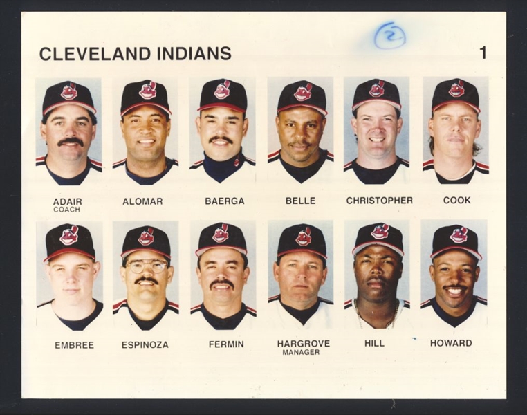 Lot of (3) 1993 Indians KENNY LOFTON & CARLOS BAERGA Original Team Issue Photos