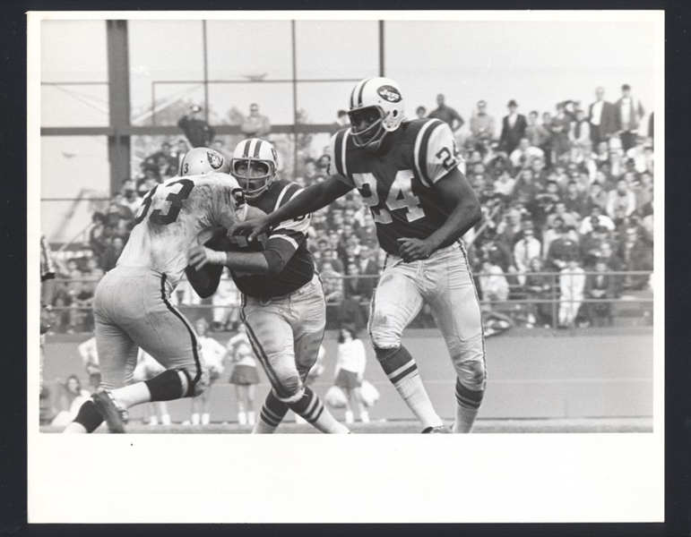 1970s New York Jets GEORGE NOCK vs Oakland Raiders Original News Photo