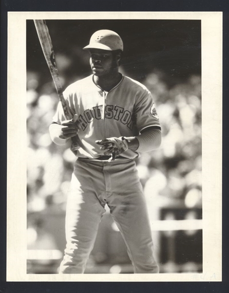 Lot of (2) 1970s Houston Astros LEE MAY Original News Photos