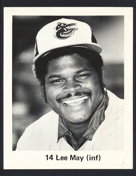 Lot of (2) 1970s Houston Astros LEE MAY Original News Photos