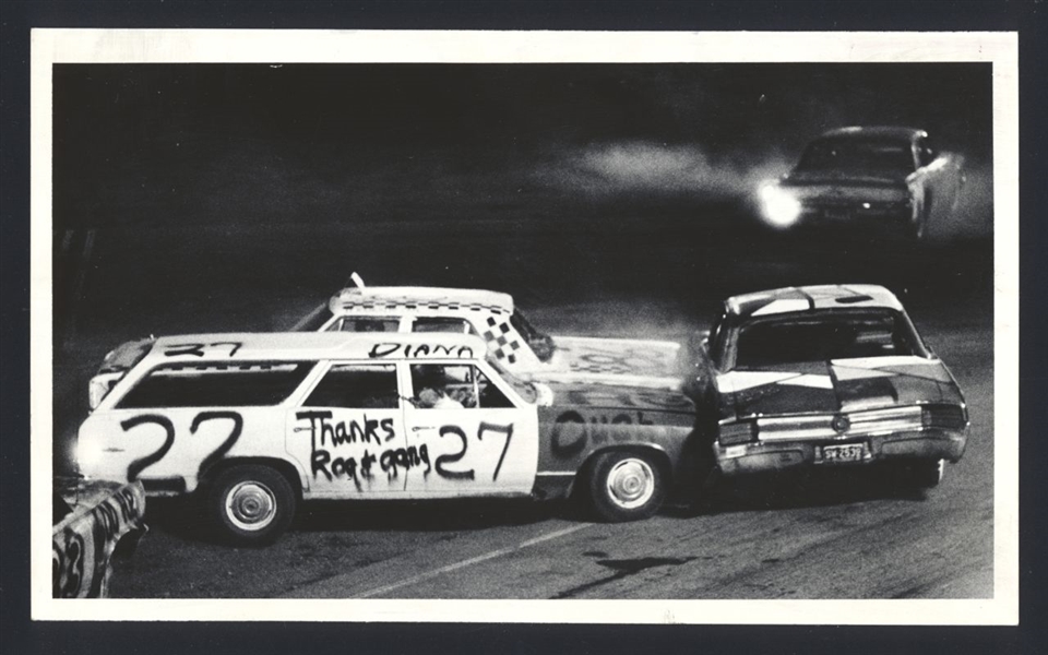 Lot of (6) 1970s BARBARA QUINTRALL & ENGLEWOOD SPEEDWAY Racing Original Photos