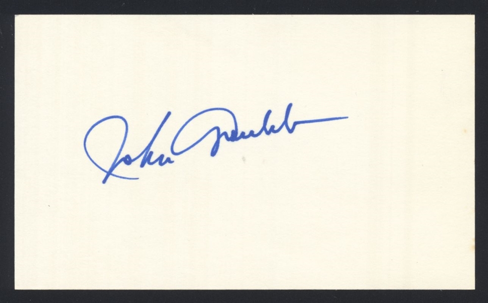 JOHNNY GRUBB SIGNED 3x5 Index Card 1984 1987 Detroit Tigers