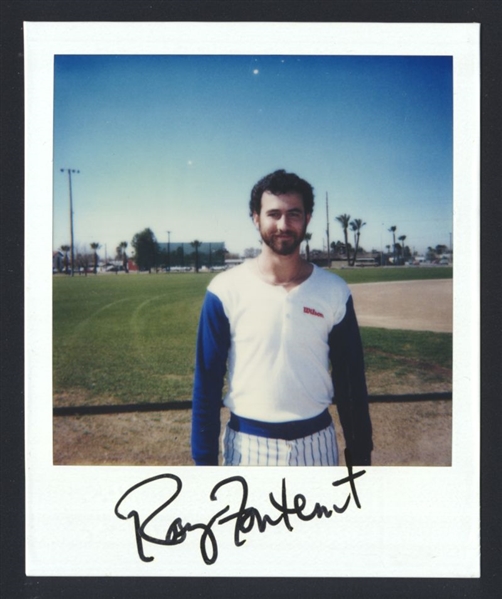 RAY FONTENOT Polaroid Snapshot Photo SIGNED 1985 CHICAGO CUBS Autograph