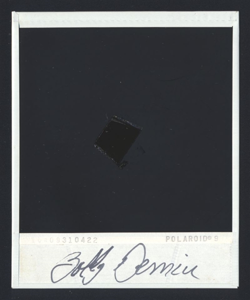 BOB DERNIER Polaroid Snapshot Photo SIGNED 2x 1985 CHICAGO CUBS Autograph