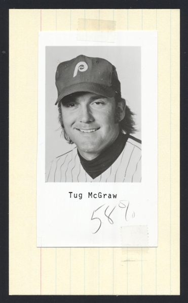 Lot of (2) 1970s Philadelphia Phillies TUG McGRAW & MIKE J RYAN Original Photos