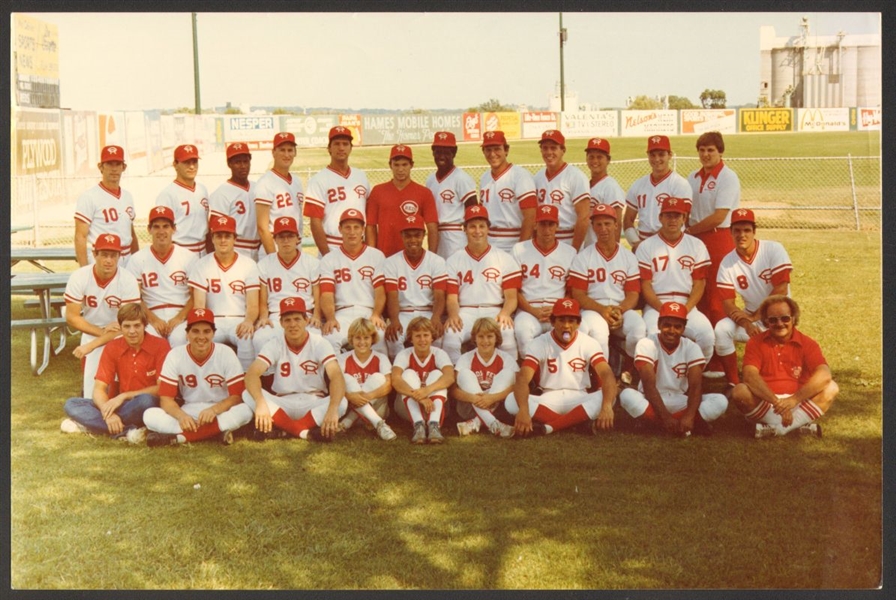 1980 Cedar Rapids Reds Team Photo Cincinnati Reds Minor League