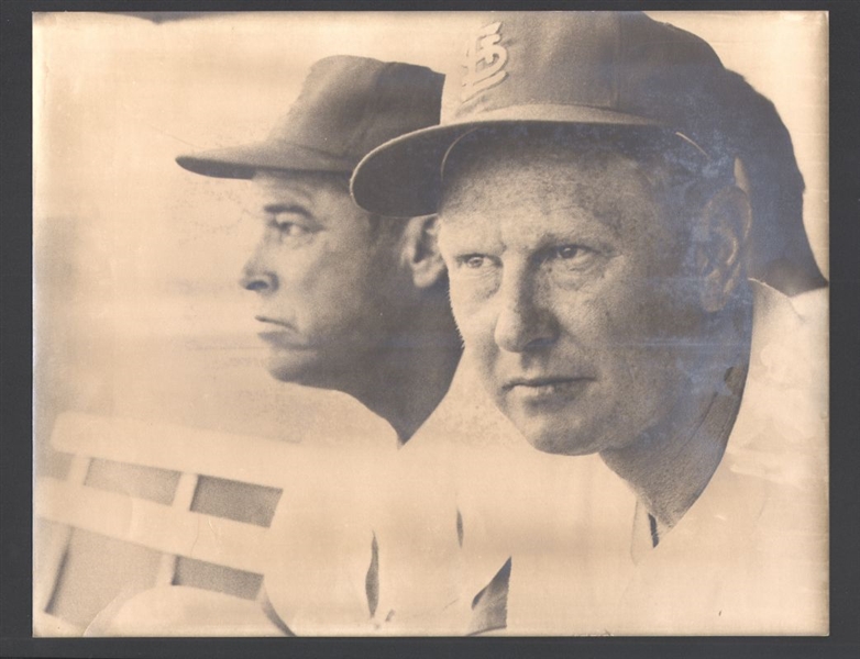 1946-47 St. Louis Cardinals RED SCHOENDIENST & DICK SISLER Original Photo HOF