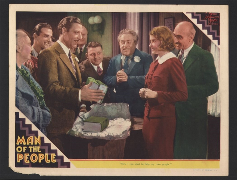 1937 JOSEPH CALLEIA & FLORENCE RICE In MAN OF THE PEOPLE Original Lobby Card