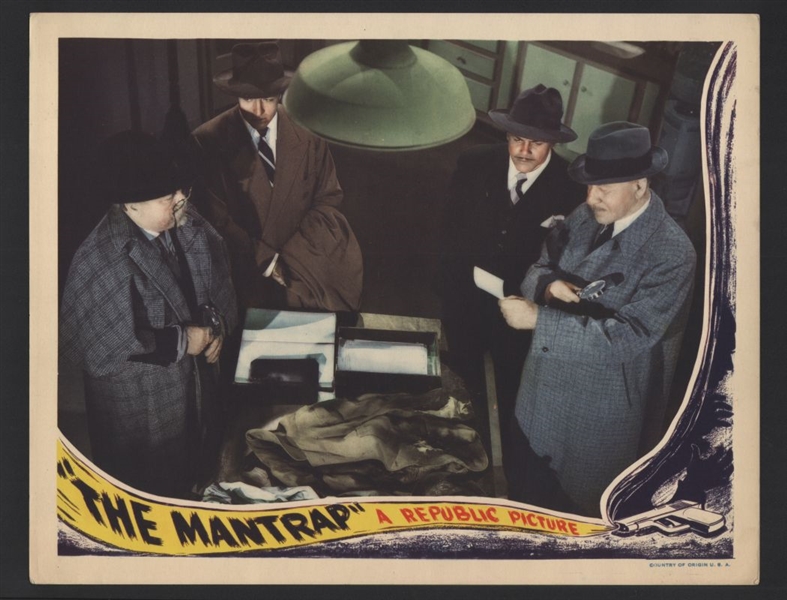 1943 HENRY STEPHENSON & LLOYD CORRIGAN In THE MANTRAP Original Lobby Card