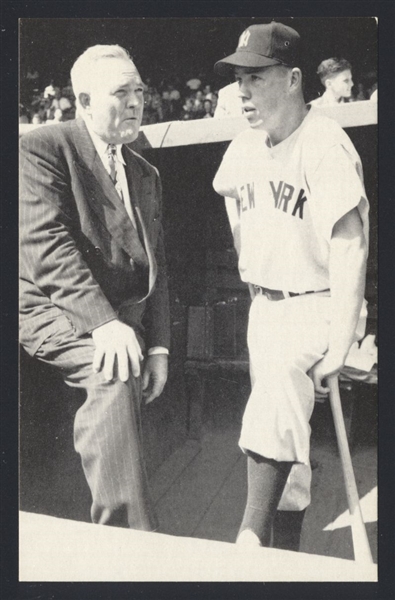 ROGERS HORNSBY & GIL McDOUGALD 1950s NY Yankees Baseball Photo Classics Postcard