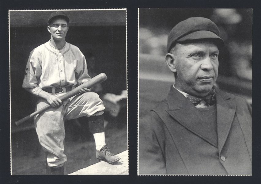 Lot of (2) PAUL WANER & BILL KLEM 1984 Conlon Collection Photo Postcard Pirates