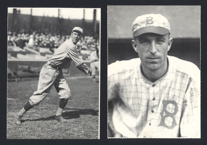 Lot (2) FRED CLARKE & FRED MERKLE 1984 Conlon Collection Photo Postcard Dodgers
