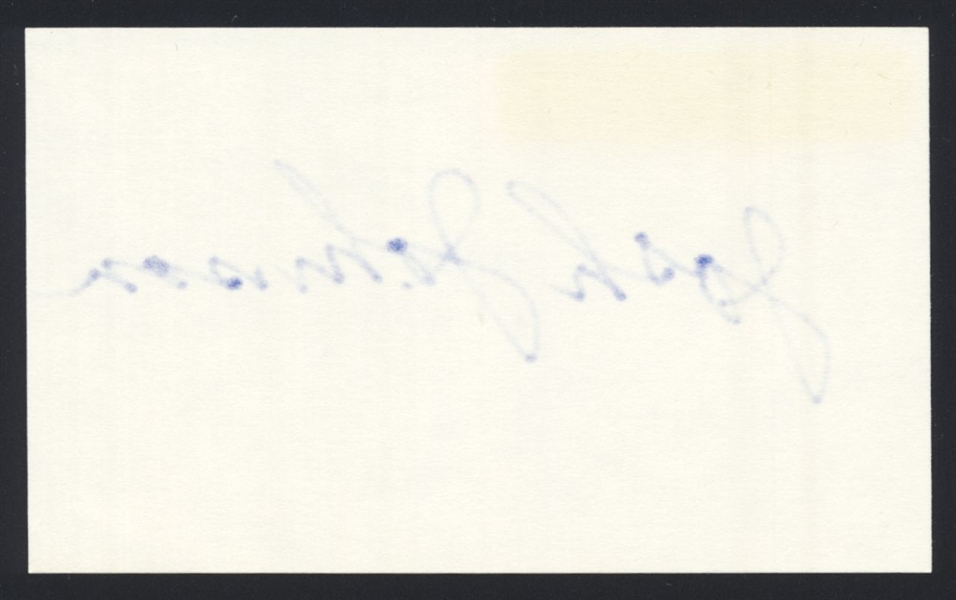 JOSH JOHNSON SIGNED 3x5 Index Card (d.1999) Tigers Negro Leagues Black Yankees