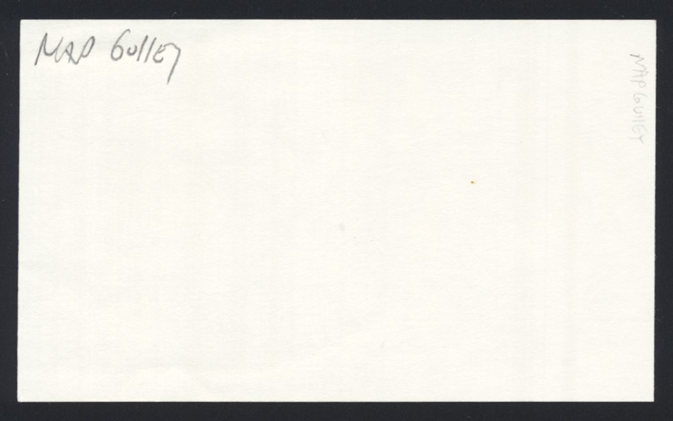 NAP GULLEY SIGNED 3x5 Index Card (d.1999) Negro League Buckeyes Newark Eagles