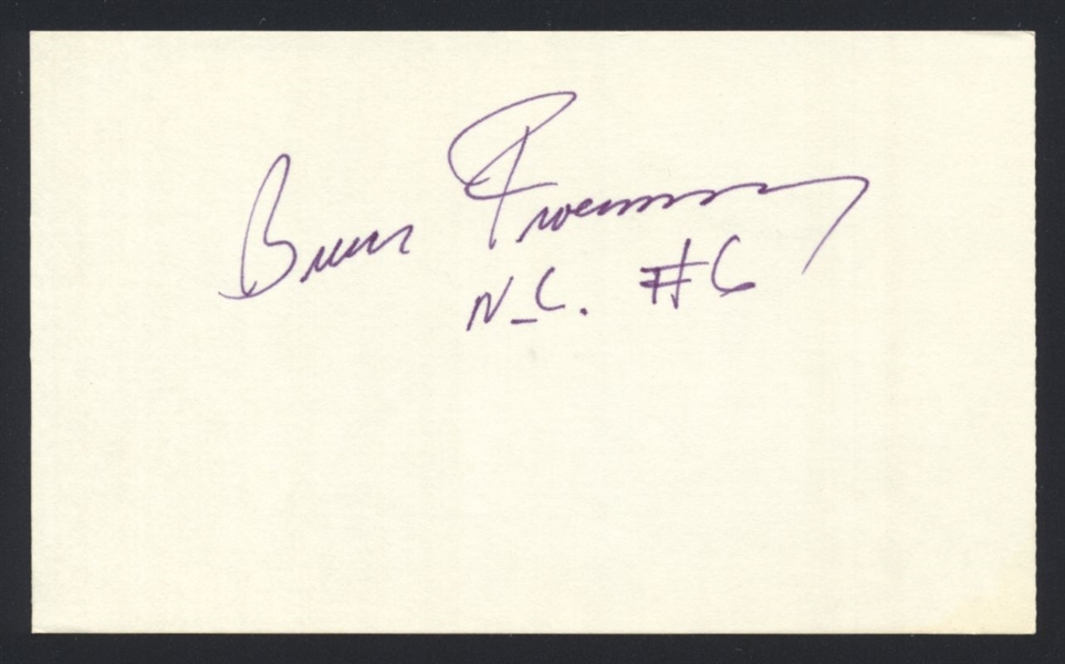 BRUCE FROEMMING SIGNED 3x5 Index Card National League NL Umpire