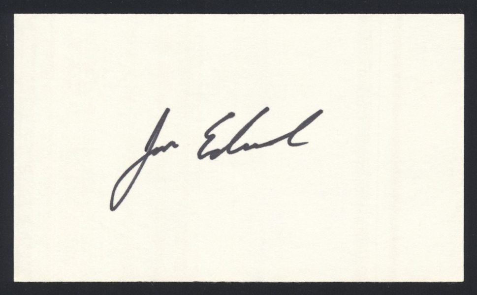JIM EDMONDS SIGNED 3x5 Index Card 2006 St. Louis Cardinals Angels