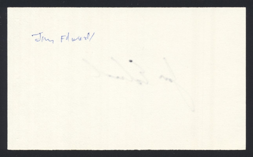 JIM EDMONDS SIGNED 3x5 Index Card 2006 St. Louis Cardinals Angels