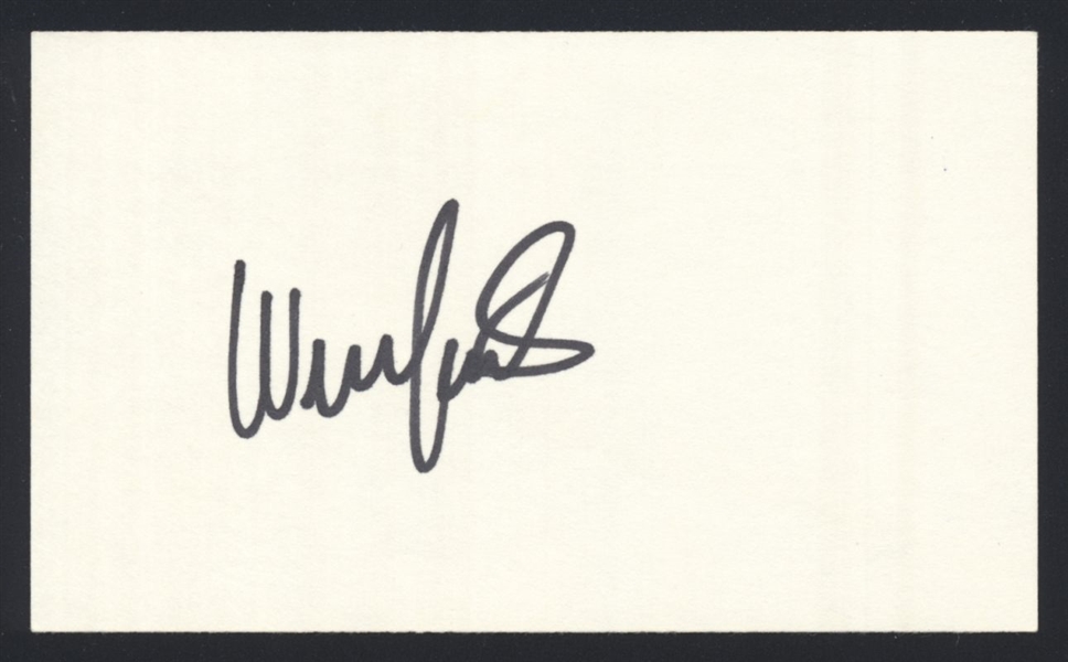 WILLIE MARTINEZ SIGNED 3x5 Index Card 2000 Cleveland Indians