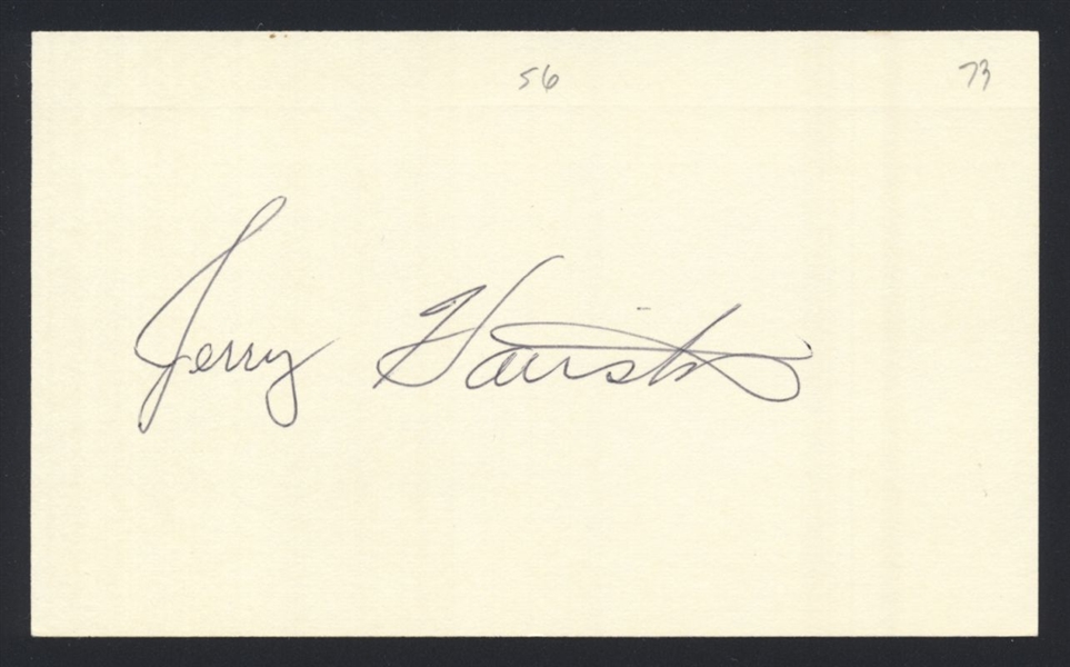 JERRY HAIRSTON SR SIGNED 3x5 Index Card Chicago White Sox Pirates