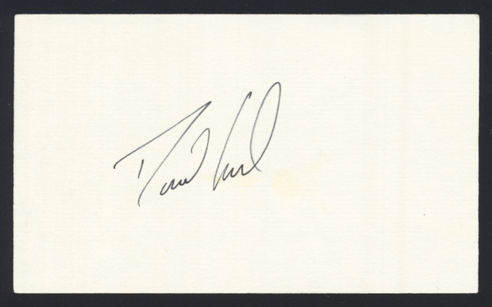 DAVID LAMB SIGNED 3x5 Index Card Tampa Bay Devil Rays Rays Mets Twins