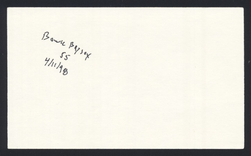 DAVID LAMB SIGNED 3x5 Index Card Tampa Bay Devil Rays Rays Mets Twins