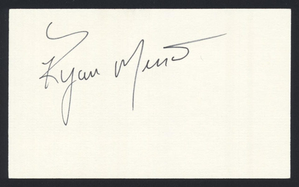 RYAN MINOR SIGNED 3x5 Index Card (d.2023) Baltimore Orioles Expos