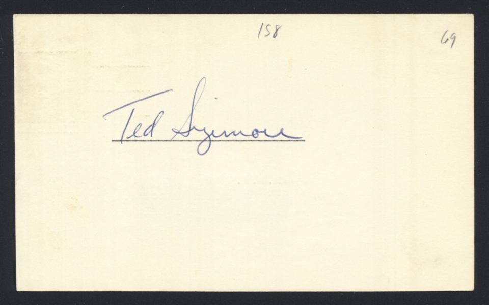 TED SIZEMORE SIGNED Postcard GPC Dodgers Dodgers Cardinals