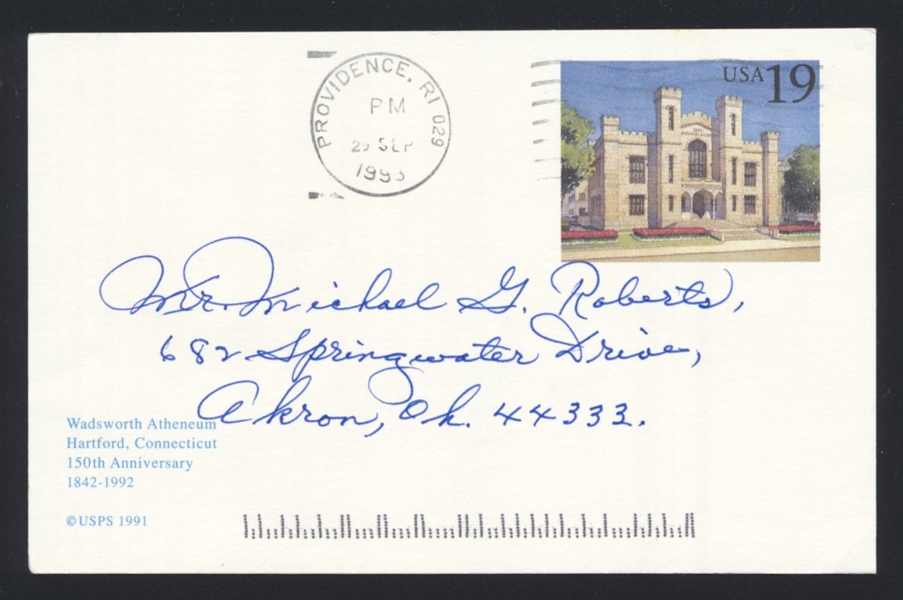 DOM DiMAGGIO SIGNED Postcard GPC (d.2009) 1946 Boston Red Sox