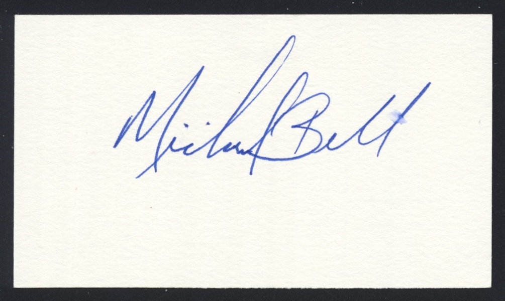 MIKE A BELL SIGNED Business Card 1991 Atlanta Braves