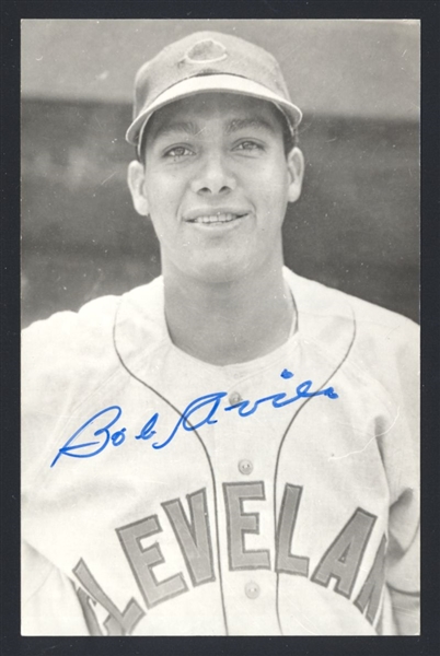 BOBBY AVILA 1949 Indians SIGNED Real Photo Postcard RPPC (d.2004) Rookie