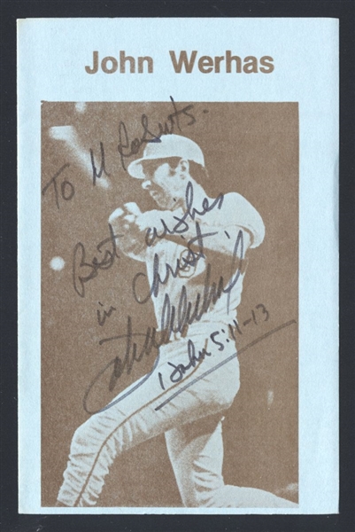 JOHN WERHAS SIGNED Religious Tract Los Angeles Dodgers Angels