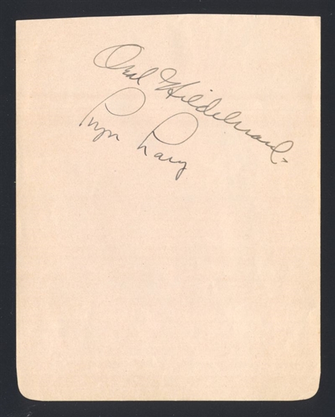 ORAL HILDEBRAND & LYN LARY SIGNED Album Page (d.1977)