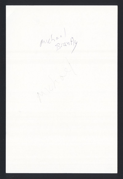 MICHAEL BRANTLEY SIGNED Autograph Card 2019 2021 Astros Cleveland Indians