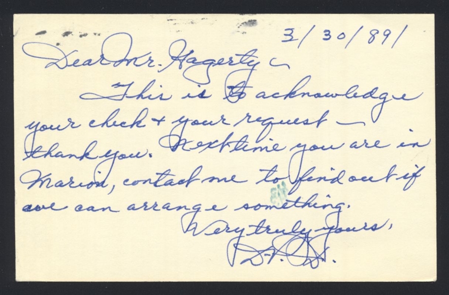DOM DiMAGGIO SIGNED Postcard GPC (d.2009) 1946 Boston Red Sox