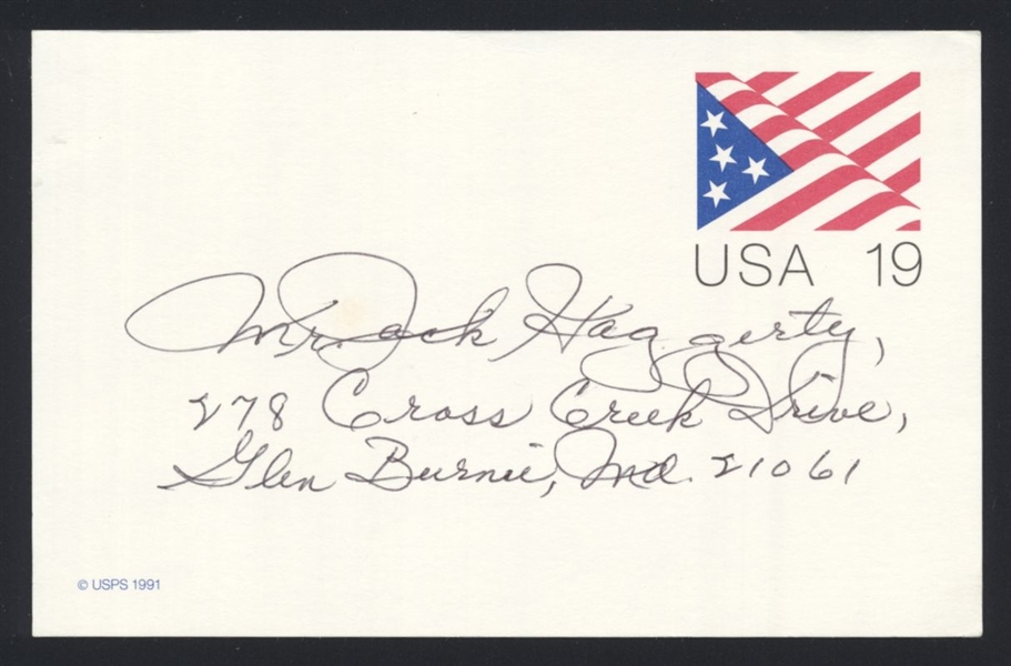 DOM DiMAGGIO SIGNED Postcard GPC (d.2009) 1946 Boston Red Sox