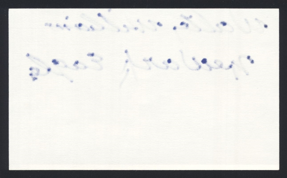 WALTER WILLIAMS SIGNED 3x5 Index Card (d.2014) Negro Leagues 1939 Newark Eagles